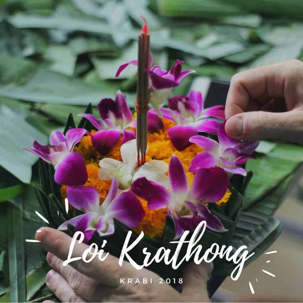 loi krathong in Krabi Thailand